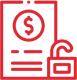 An image of a red background with elements of business debt and restructuring.